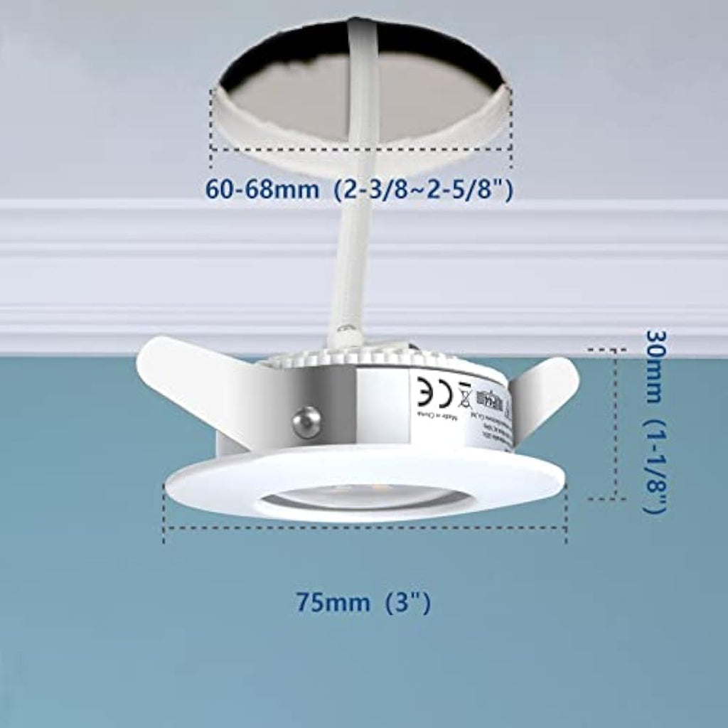 HiBay 6-Pack 5W LED Recessed Downlights | IP44 Ultra Slim 6000K White