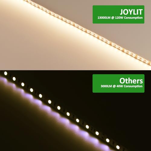 JOYLIT 24V LED Strip Lights | 3000K Warm White Dual Row 11200LM 5M Tape