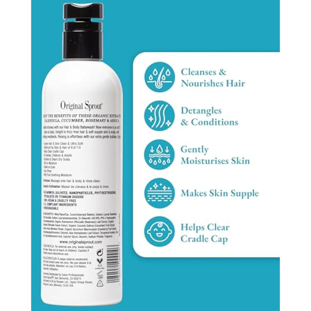 Original Sprout Hair & Body Babywash – 2-in-1 Botanical Wash - 354ml
