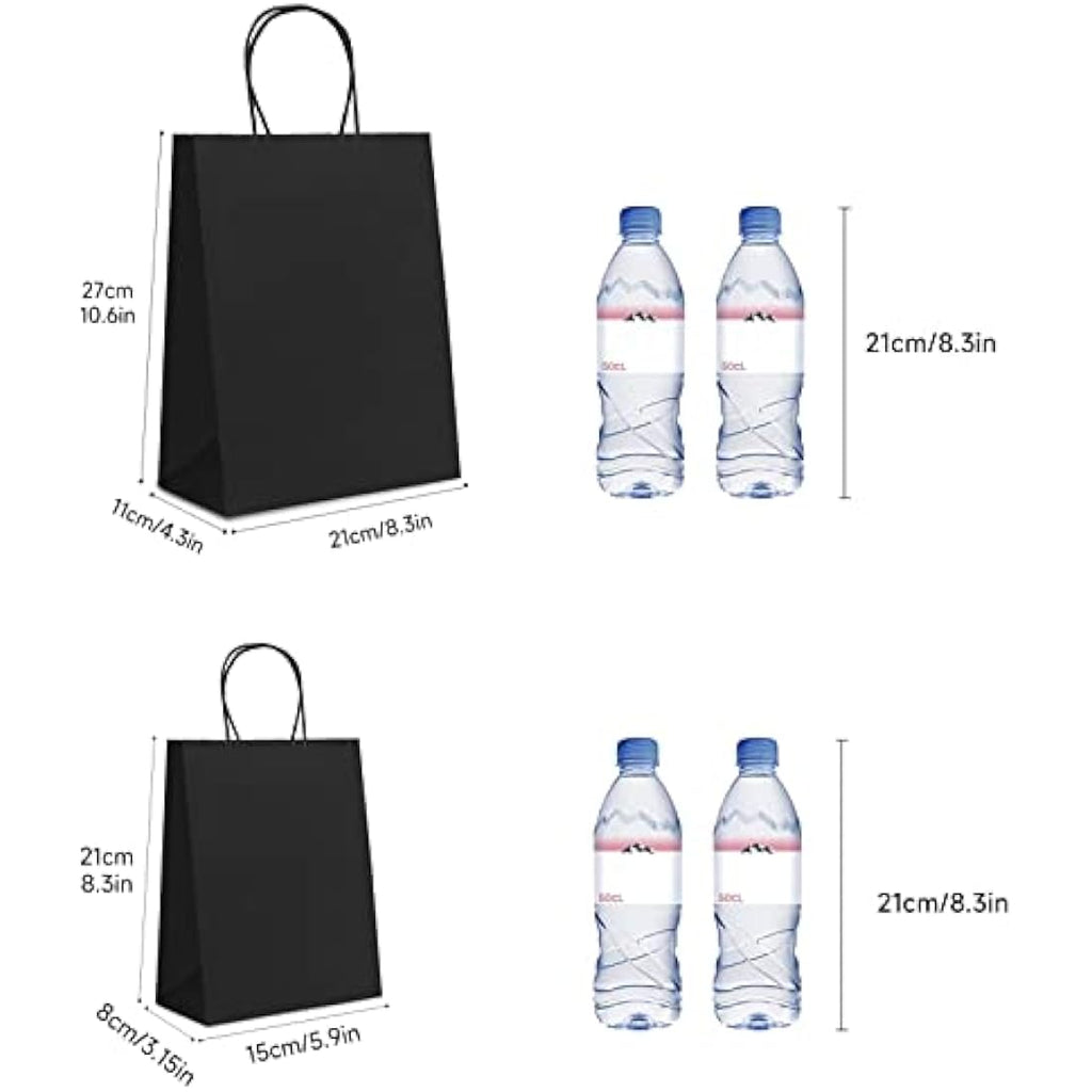 HAUSPROFI Kraft Paper Gift Bags | 25pcs Thicken 130gsm with Handles