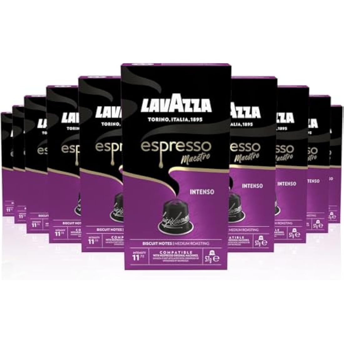 Lavazza Espresso Maestro Intenso - 100 Nespresso Compatible Pods