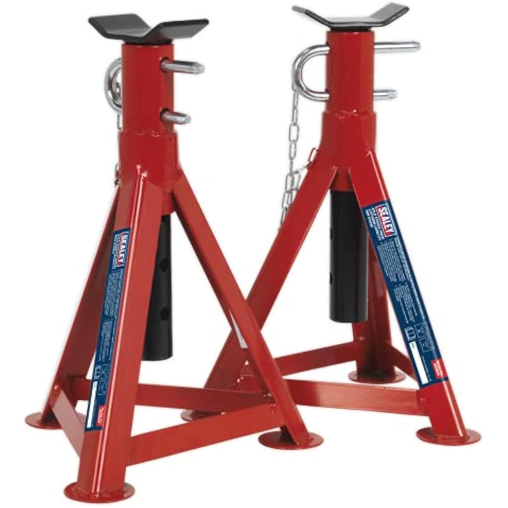 Sealey Axle Stands - 5 Tonne Capacity Per Pair - Heavy Duty Steel