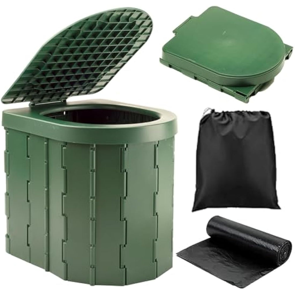 Portable Camping Toilet – Collapsible ABS Outdoor Potty with Bags