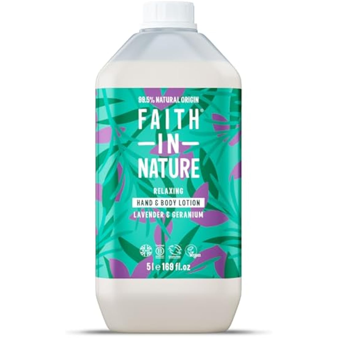 Faith In Nature Lavender & Geranium Hand & Body Lotion - 5L Refill Pack