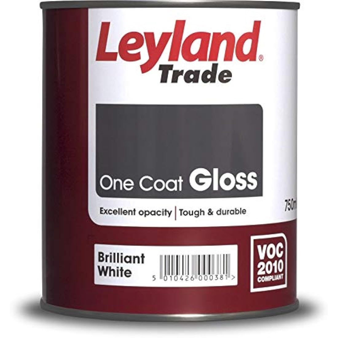 Leyland Trade One Coat Gloss Paint | Brilliant White Interior - 750ml