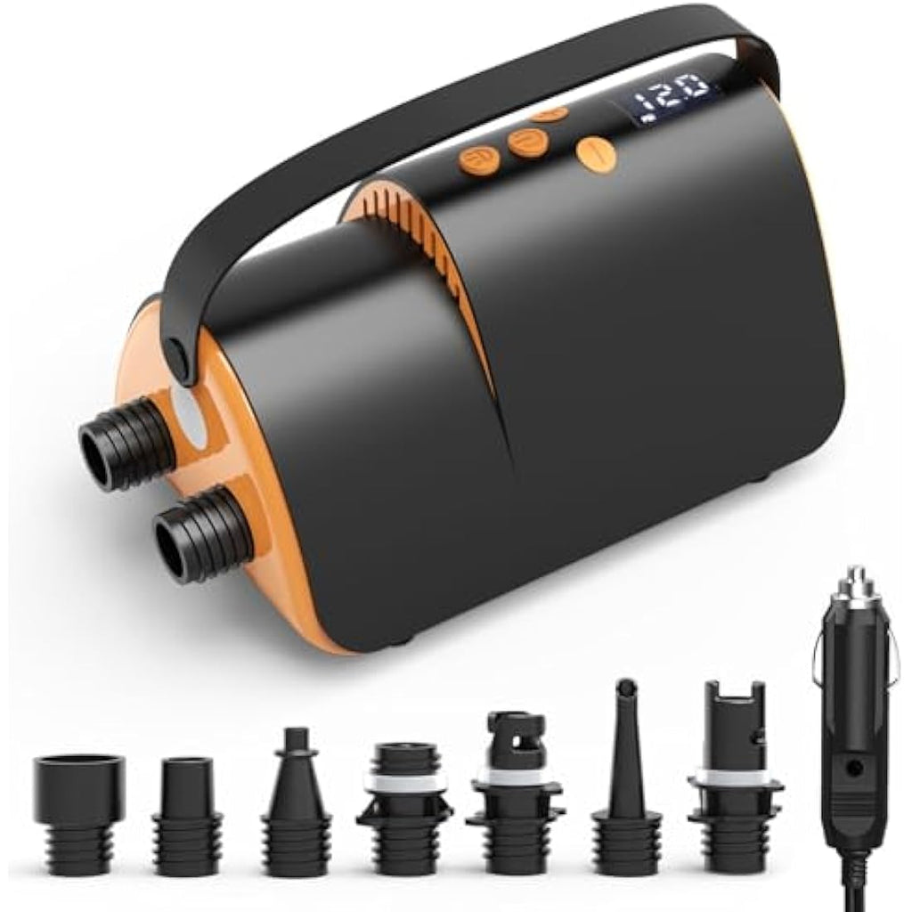 Accwork 20PSI Electric SUP Air Pump | 12V DC Portable Paddle Board Pump