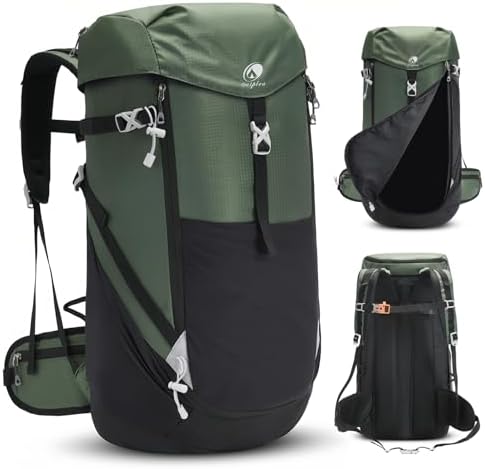 Outplea 50L Hiking Backpack – Large Front Opening Trekking Rucksack