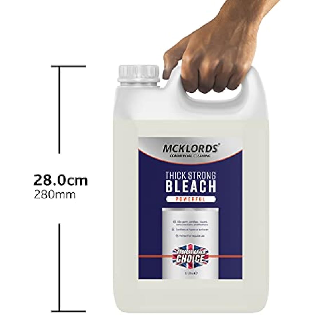 McKLords Thick Strong Bleach | 5L Heavy-Duty Disinfectant Cleaner