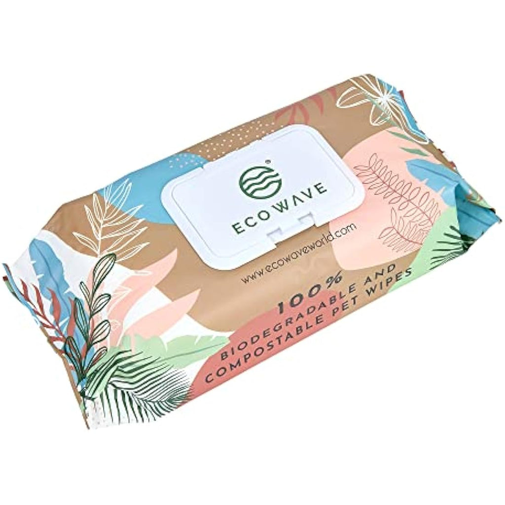 Eco Wave Compostable Pet Wipes – 400 Count Plant-Based Grooming Wipes