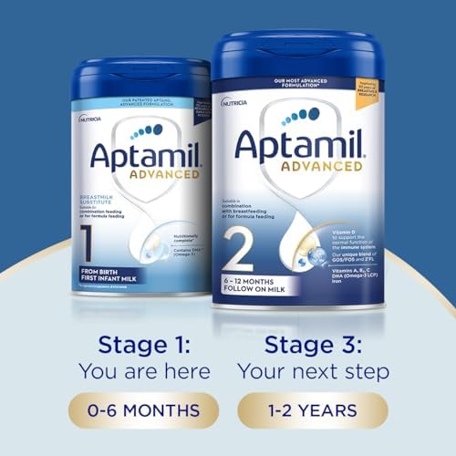 Aptamil Advanced 1 First Infant Baby Milk Formula, 800g (Pack of 4)