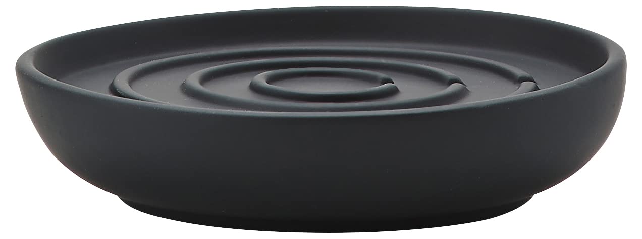 Zone Denmark Nova Soap Dish – Black Porcelain Scandinavian Bathroom Decor