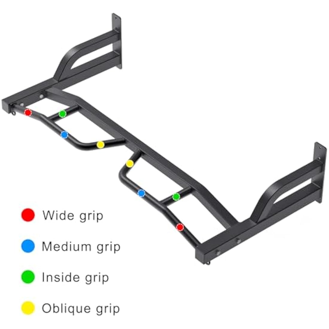 Kipika Wall Mounted Pull Up Bar – Heavy Duty Steel Home Gym Trainer