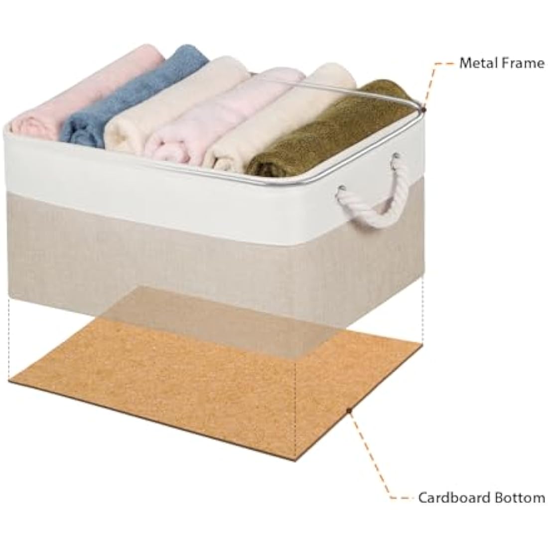 Syeeiex Fabric Storage Bins for Shelves | 3-Pack Foldable Baskets
