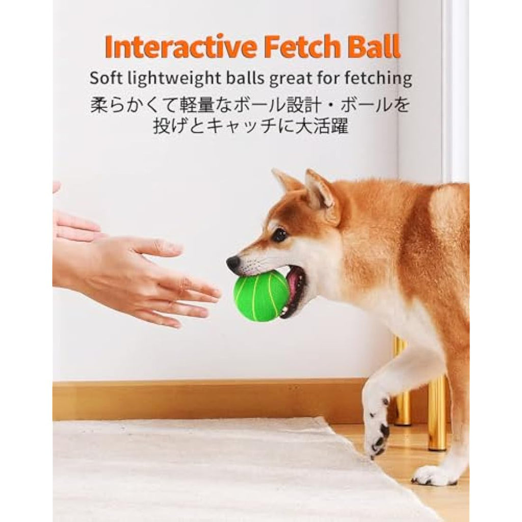 Squeaky Dog Balls – 4 Pack Soft Latex Rubber Fetch Toys