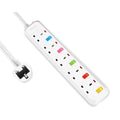 Mscien 5 Way Extension Lead – 3M Wall Mountable Individually Switched