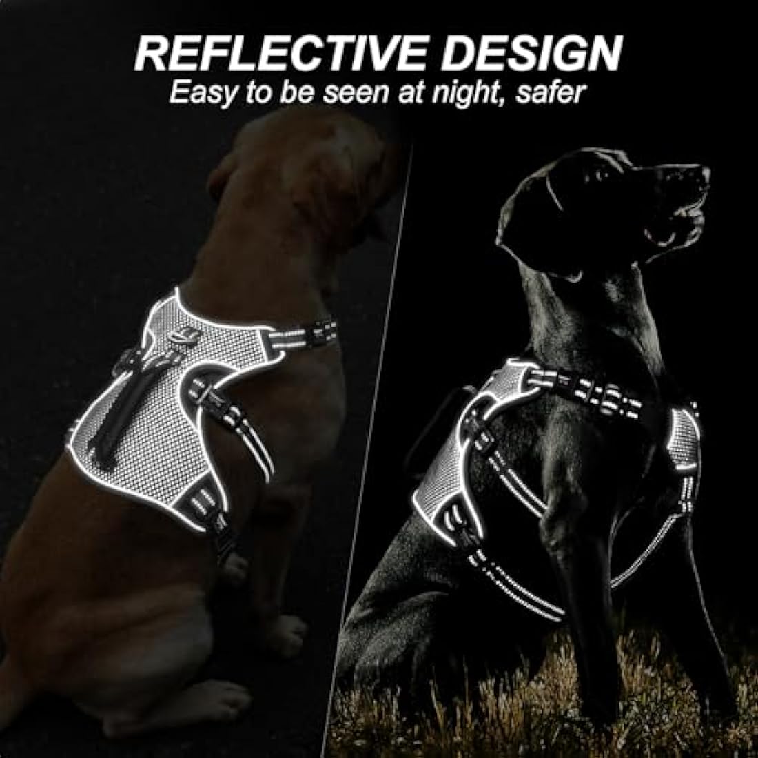 Jolof Store Escape Proof No Pull Dog Harness – Reflective Adjustable Vest