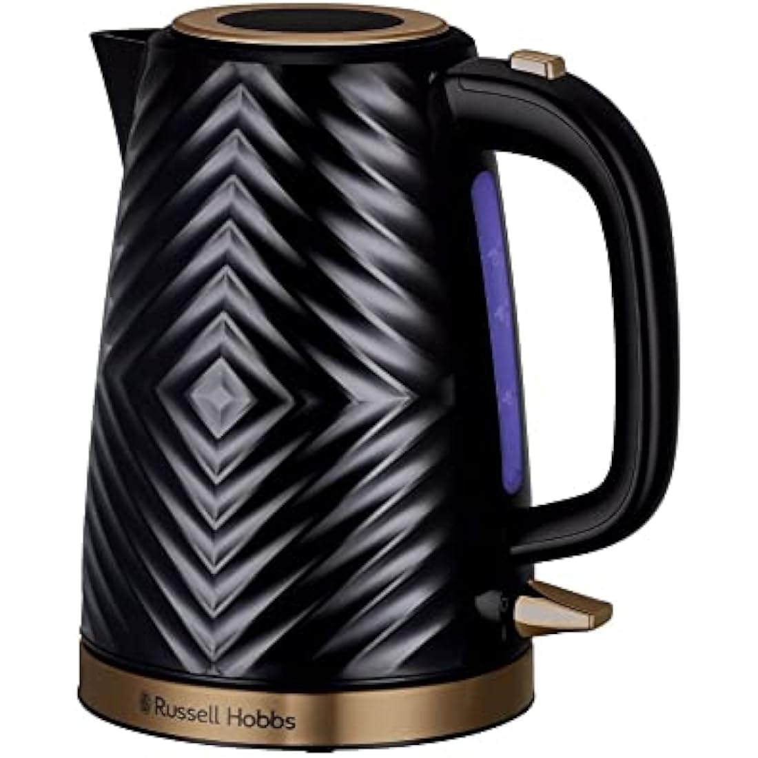 Russell Hobbs Groove Electric Kettle – 1.7L Fast Boil, Black & Gold