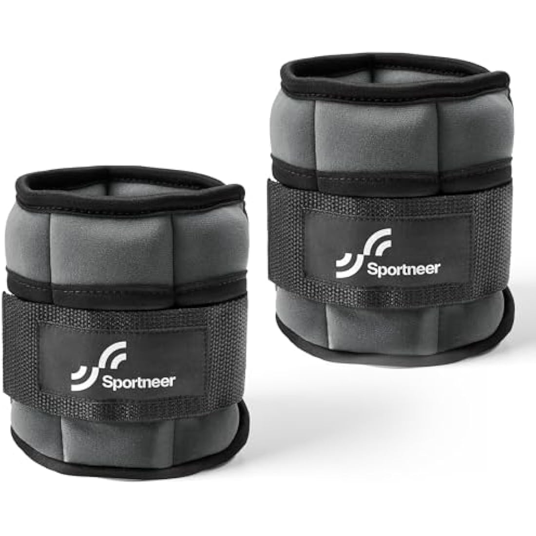 Sportneer Adjustable Ankle Weights - 0.9-3.2kg Pair for Leg & Wrist