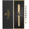 Scriveiner Gold Rollerball Pen – Luxury Pocket EDC Pen with Schmidt Refill