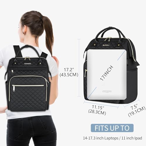 17 Inch Laptop Backpack – Water Repellent Travel Rucksack
