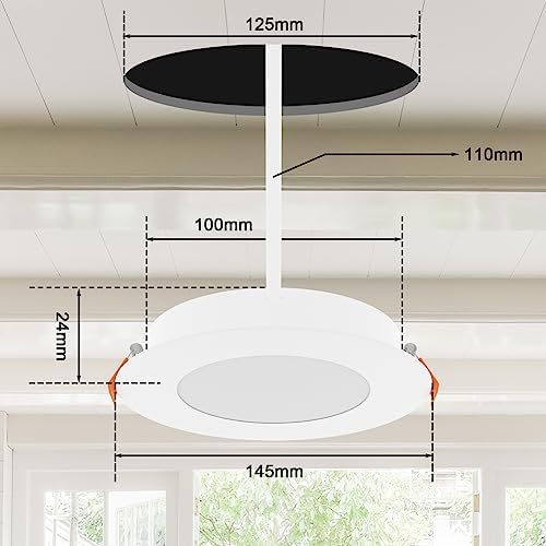 Ultra Slim 10W LED Recessed Downlights | 3000K Warm White | 10 Pack