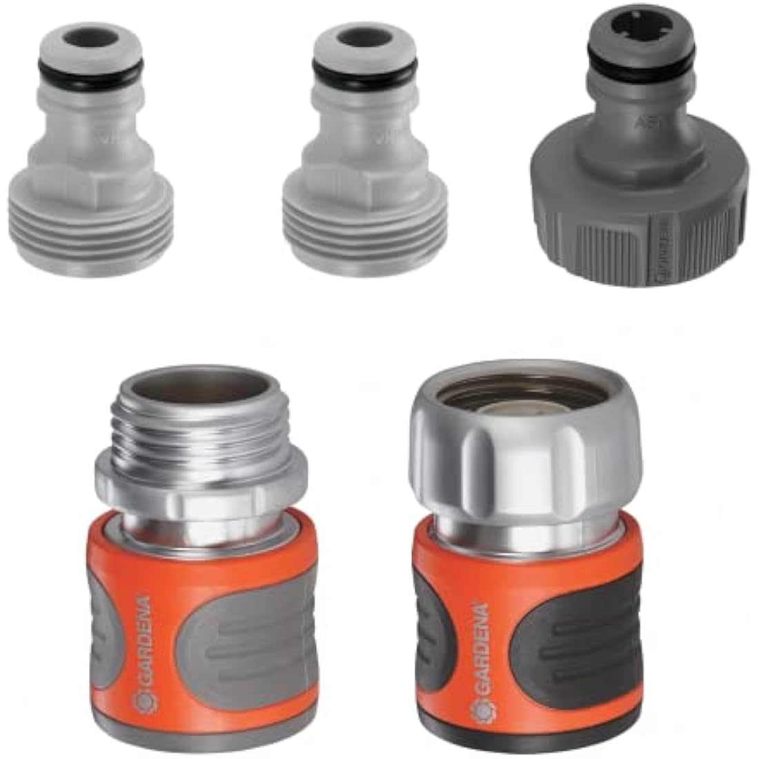 Gardena Premium Metal Hose Connector Set | Quick Connect for 1/2 & 5/8"