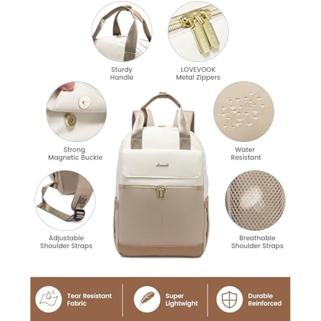 LOVEVOOK 17.3 Inch Laptop Backpack for Women | Water Resistant Work Bag