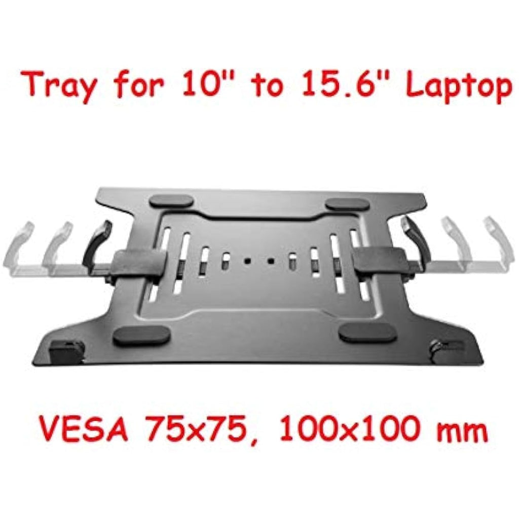 Mount Plus Laptop VESA Tray for Monitor Arms – Fits 75x75 & 100x100mm