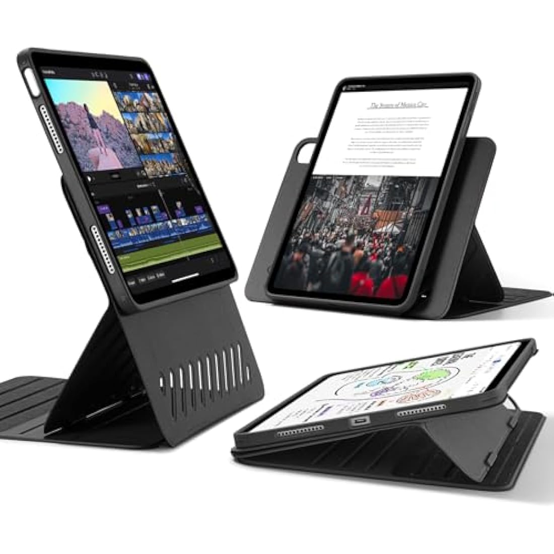 ESR iPad Air 11 Inch Case (M3/M2) | Magnetic Stand & Removable Cover - Black