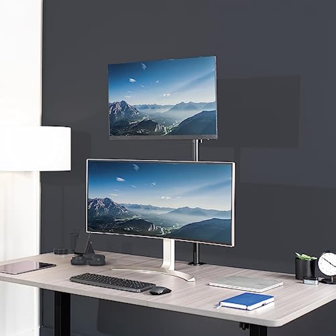 VIVO Extra Tall Single Monitor Desk Mount | 39" Pole for 13-32" Screens