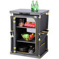 Timber Ridge Folding Camping Kitchen – 3-Shelf Aluminum Storage Cabinet