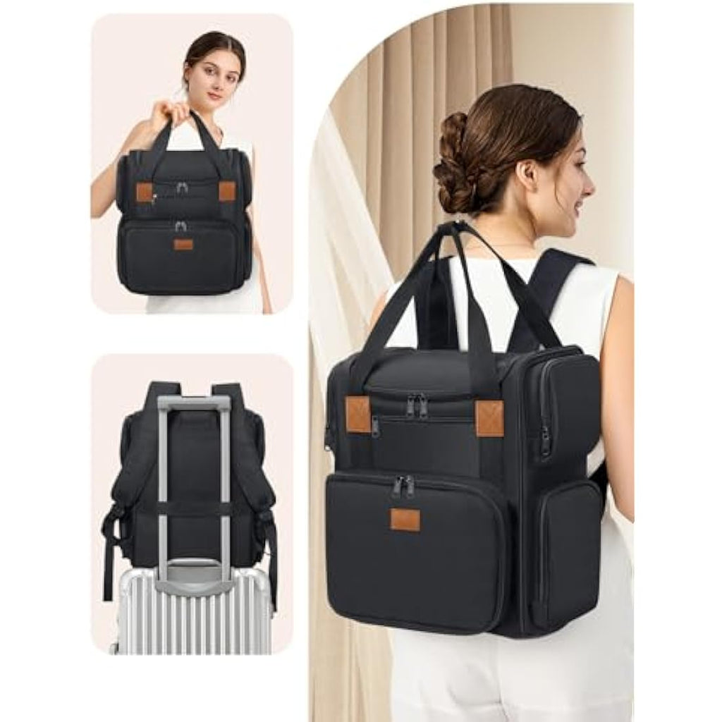 Deciniee Nail Polish Organizer Bag | Large 84 Bottle Double Layer Backpack
