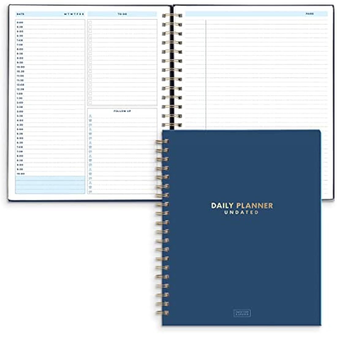 Sweetzer & Orange Undated Daily Planner – 9x10.75 Hourly Work Organizer