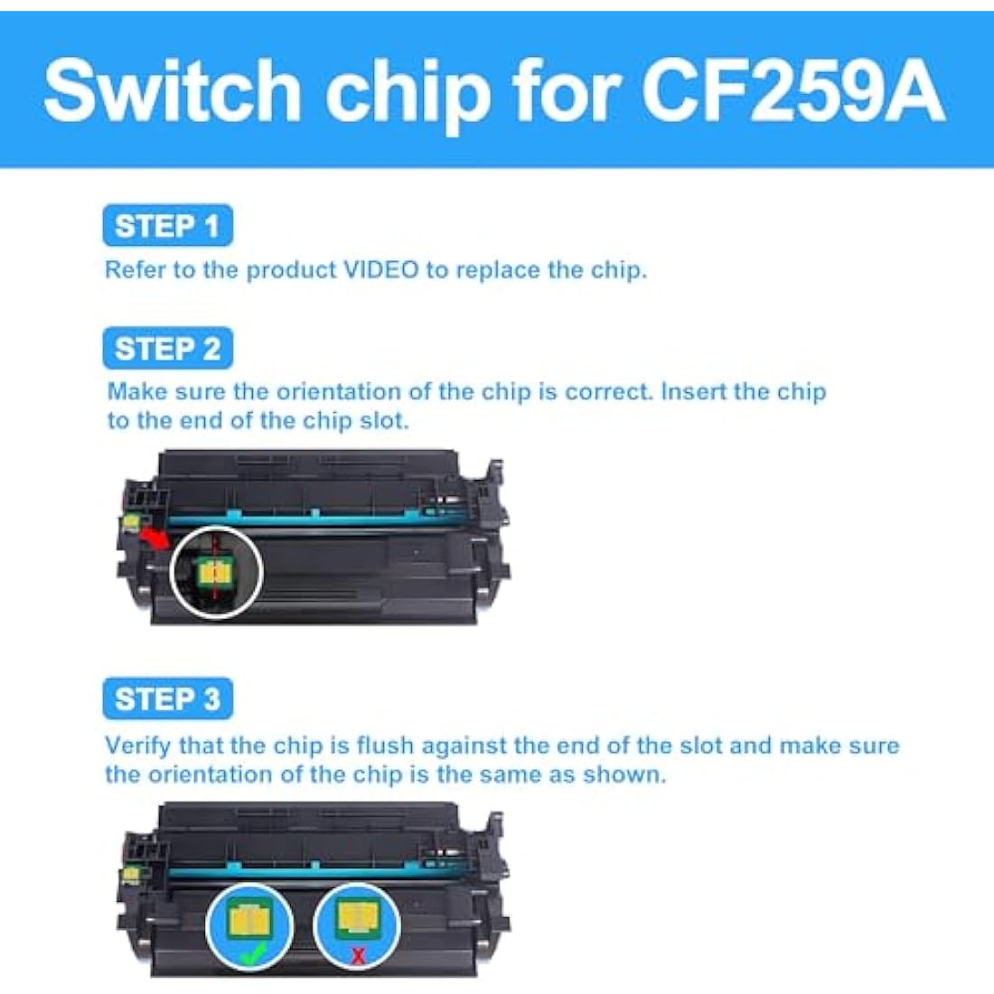 LCL CF259A 59A Toner Cartridge for HP LaserJet Pro M404 M428 | 2-Pack