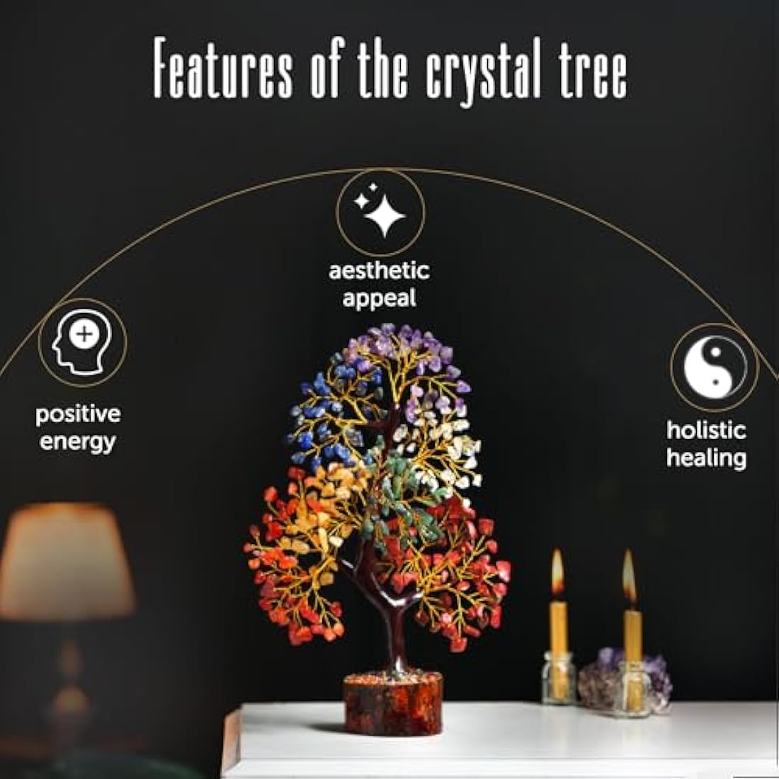 Seven Chakra Tree of Life – Healing Crystal Feng Shui Money Tree