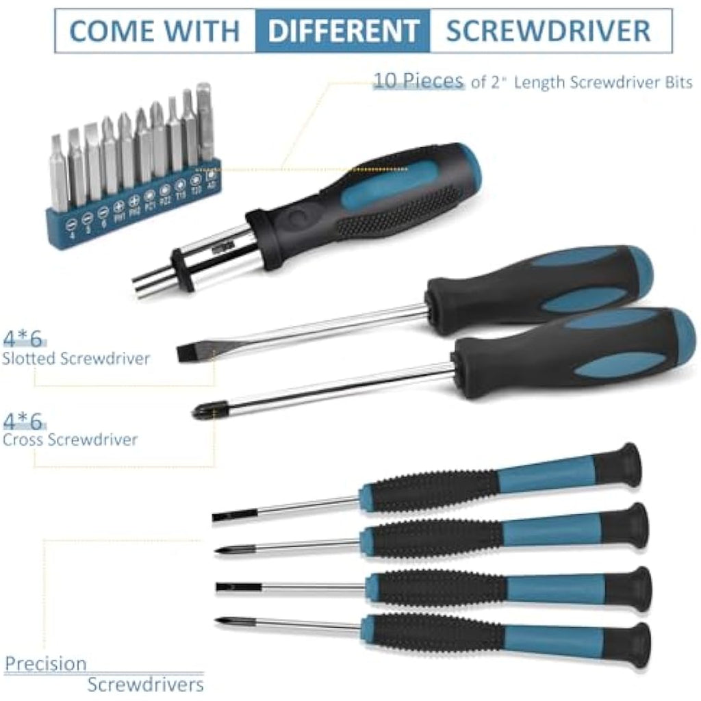 Sundpey 148-Piece Home Tool Kit | Portable Hand Tool Set with Case