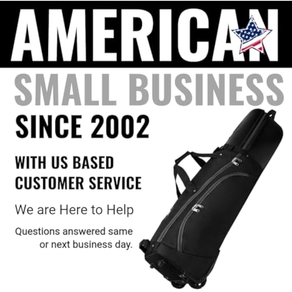 CaddyDaddy Enforcer Hard Top Golf Travel Bag - Padded 1800D with Wheels
