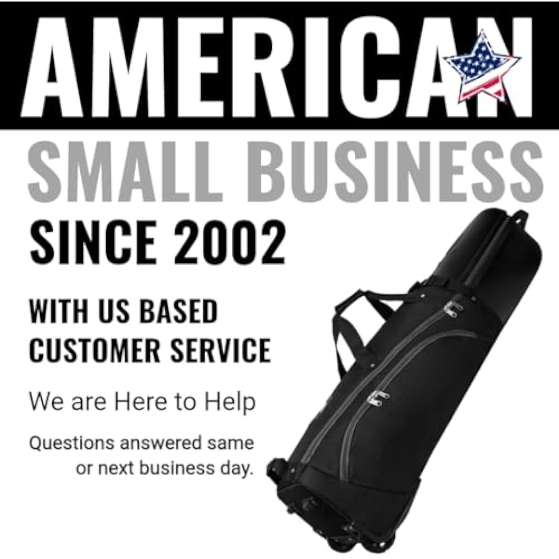 CaddyDaddy Enforcer Hard Top Golf Travel Bag - Padded 1800D with Wheels