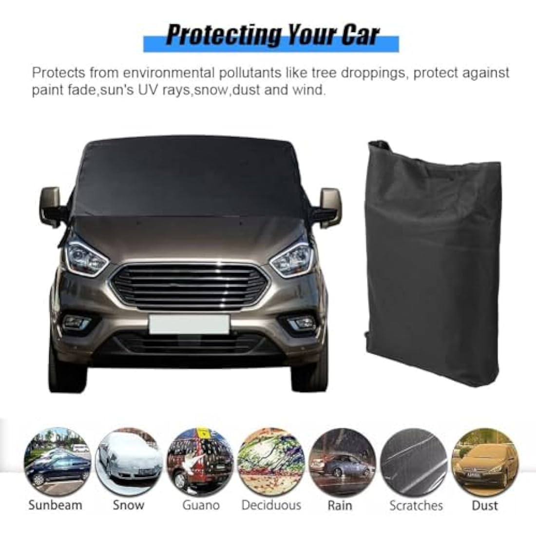 Opaltool Ford Transit Custom Windscreen Cover | 600D Waterproof Blackout Blind