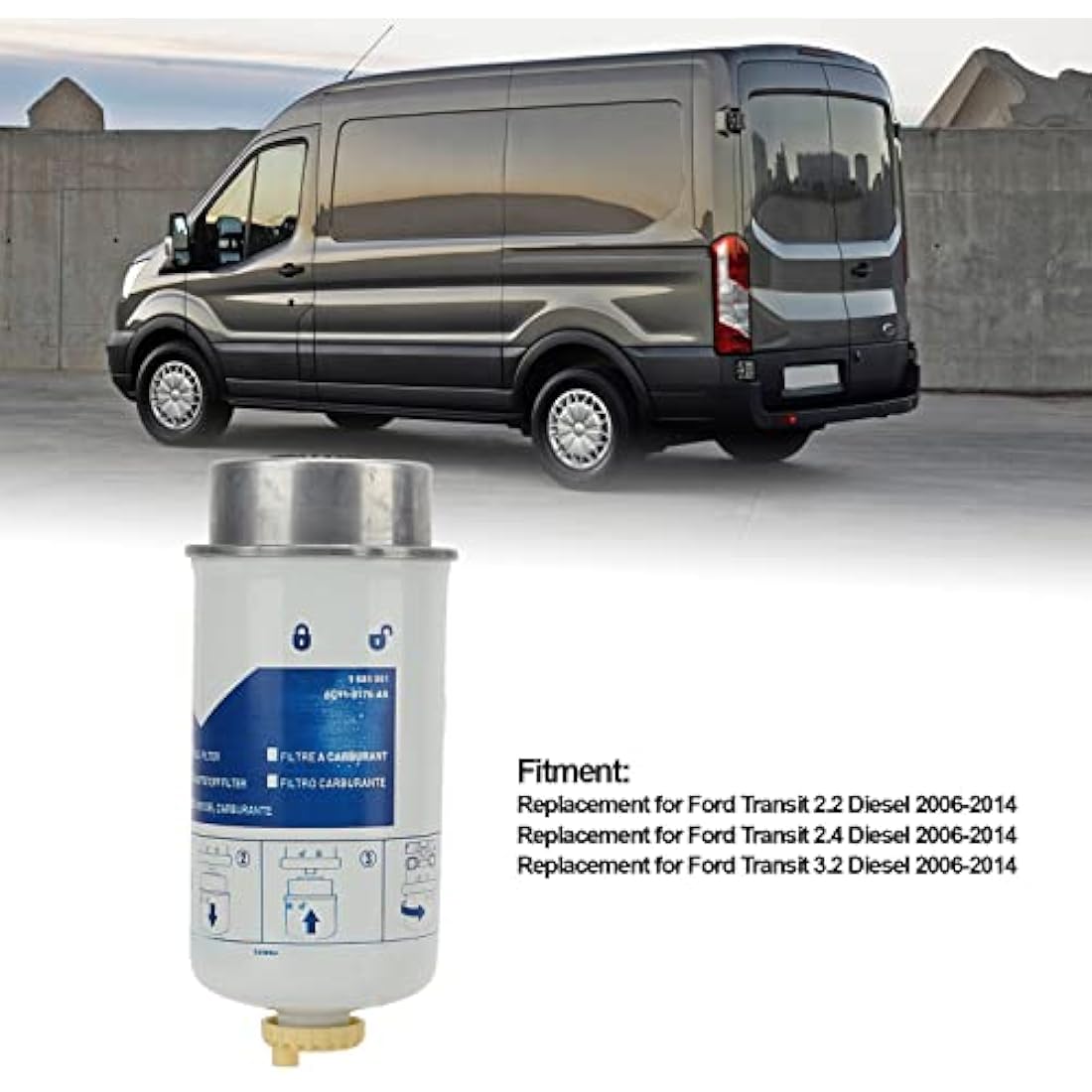 Aramox Diesel Fuel Filter Assembly for Transit MK7 2.2 2.4 3.2 2006-2014