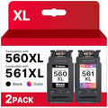 Coloran 560XL 561XL Ink Cartridges for Canon Pixma TS5350 TS7450 | 2-Pack