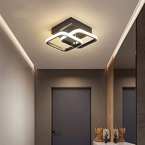 EIDISUNY Modern Square LED Ceiling Light – Dimmable 22W Remote Control Lamp