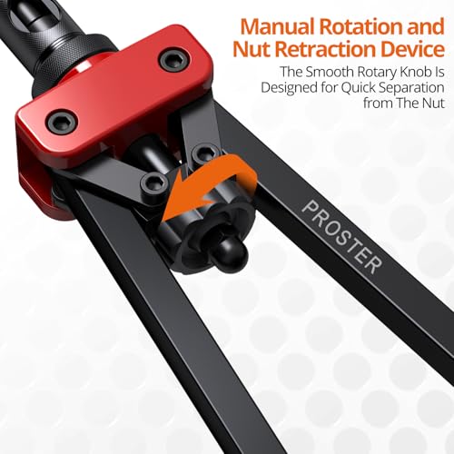 Proster 14" Rivet Nut Tool Kit – Heavy Duty Hand Riveter with 150 Nuts