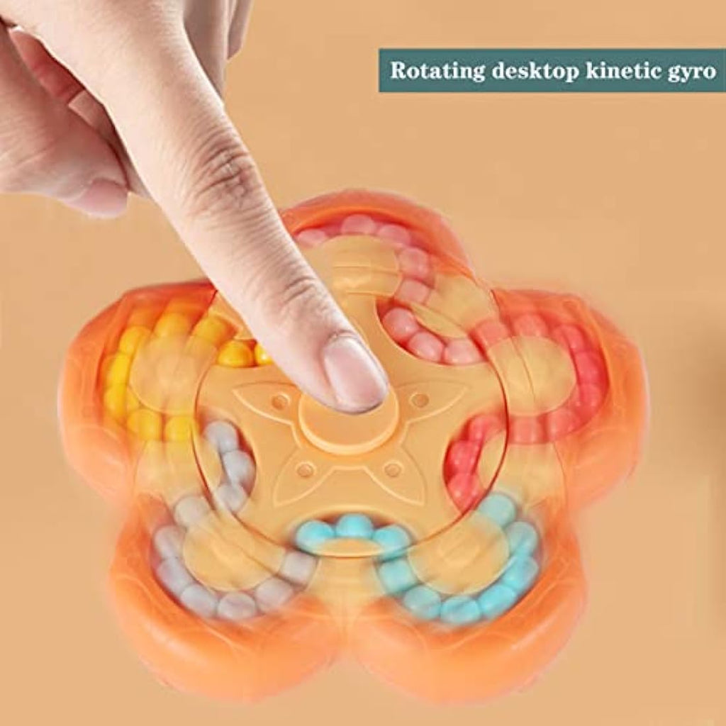 Magic Bean Rotating Cube – Double-Sided Fidget Spinner Puzzle