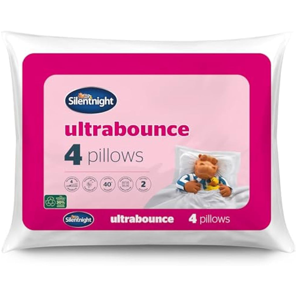 Silentnight Ultrabounce Pillows | Soft Medium Support | 4 Pack
