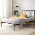 ZINUS Elias Single Bed Frame – 90x190cm Metal Platform Bed – Black