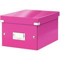 Leitz Click and Store A5 Storage Box – Small Pink Collapsible Organizer