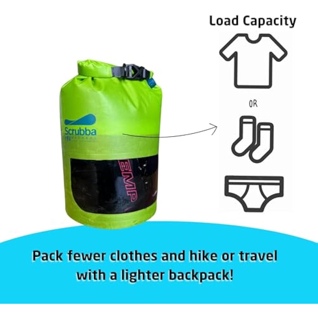 Scrubba MINI Wash Bag – Ultra-Compact Portable Washing Machine for Travel
