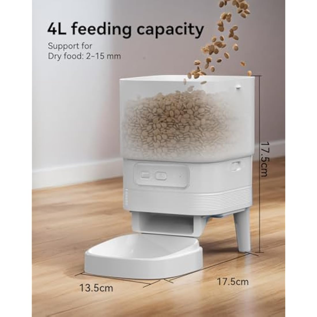 APETDOLA Automatic Cat Feeder - 4L Smart WiFi Food Dispenser with App