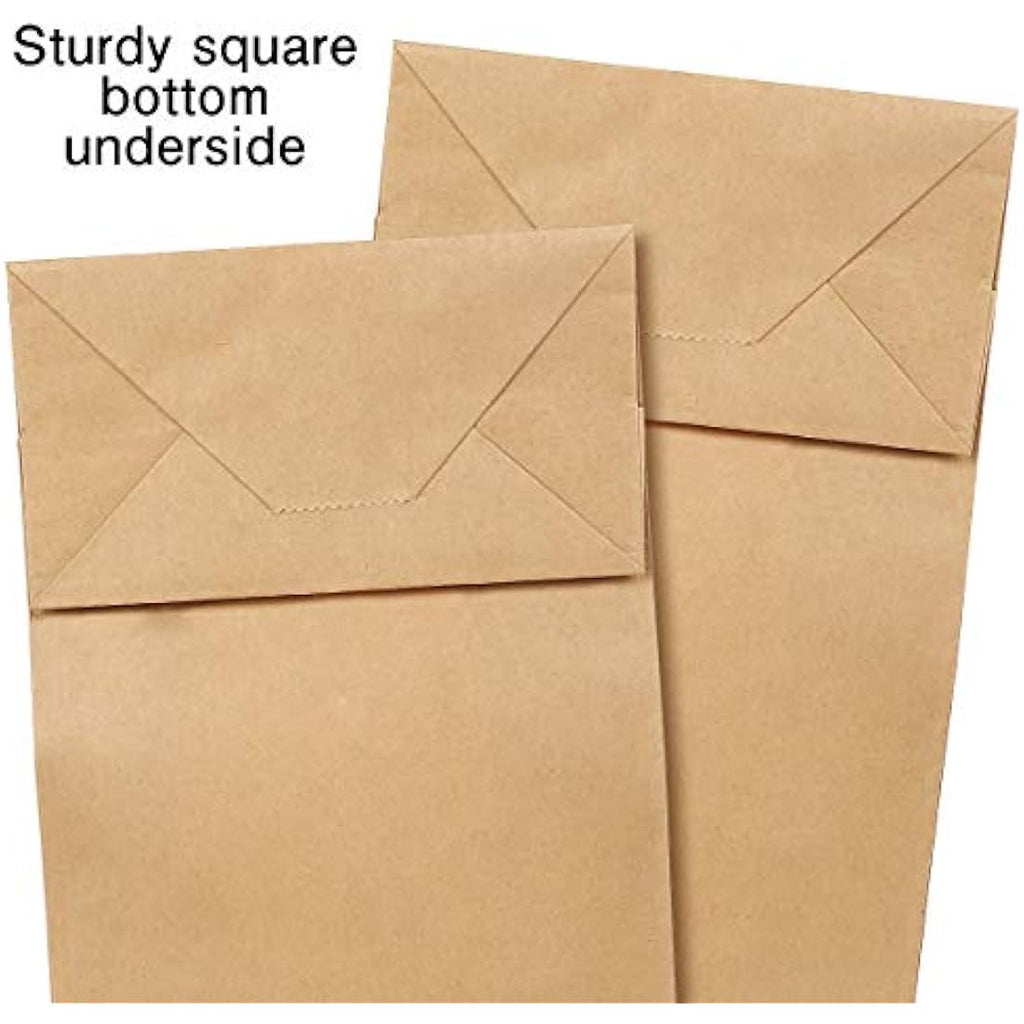 Gaoyong 100pcs Brown Kraft Paper Bags | Small Food Safe Gift Bags